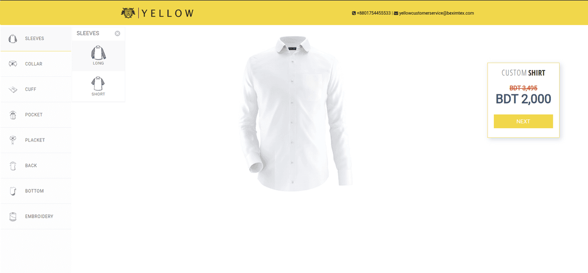 Yellow Custom Shirt