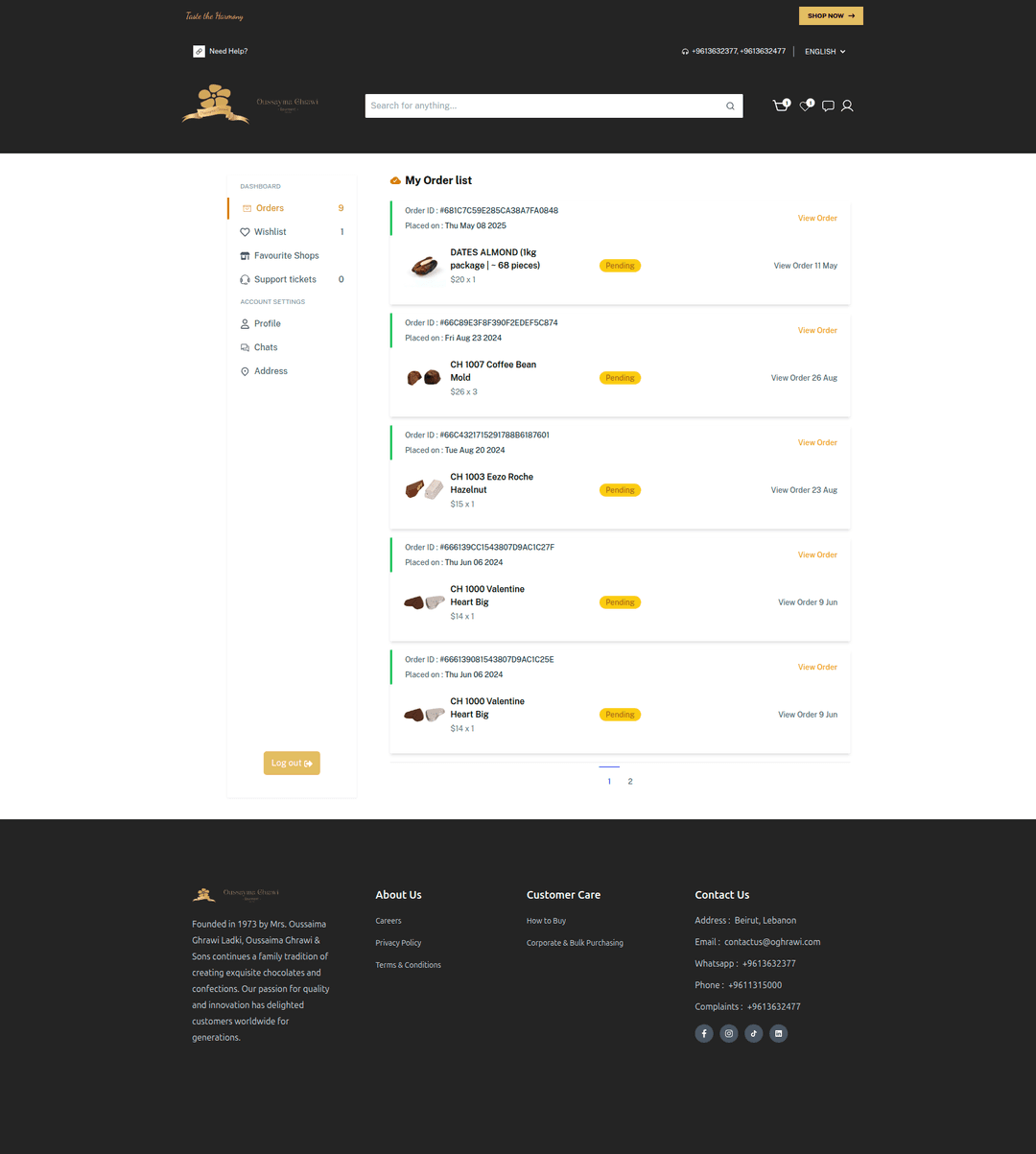 Oghrawi – Multivendor Gourmet E-commerce